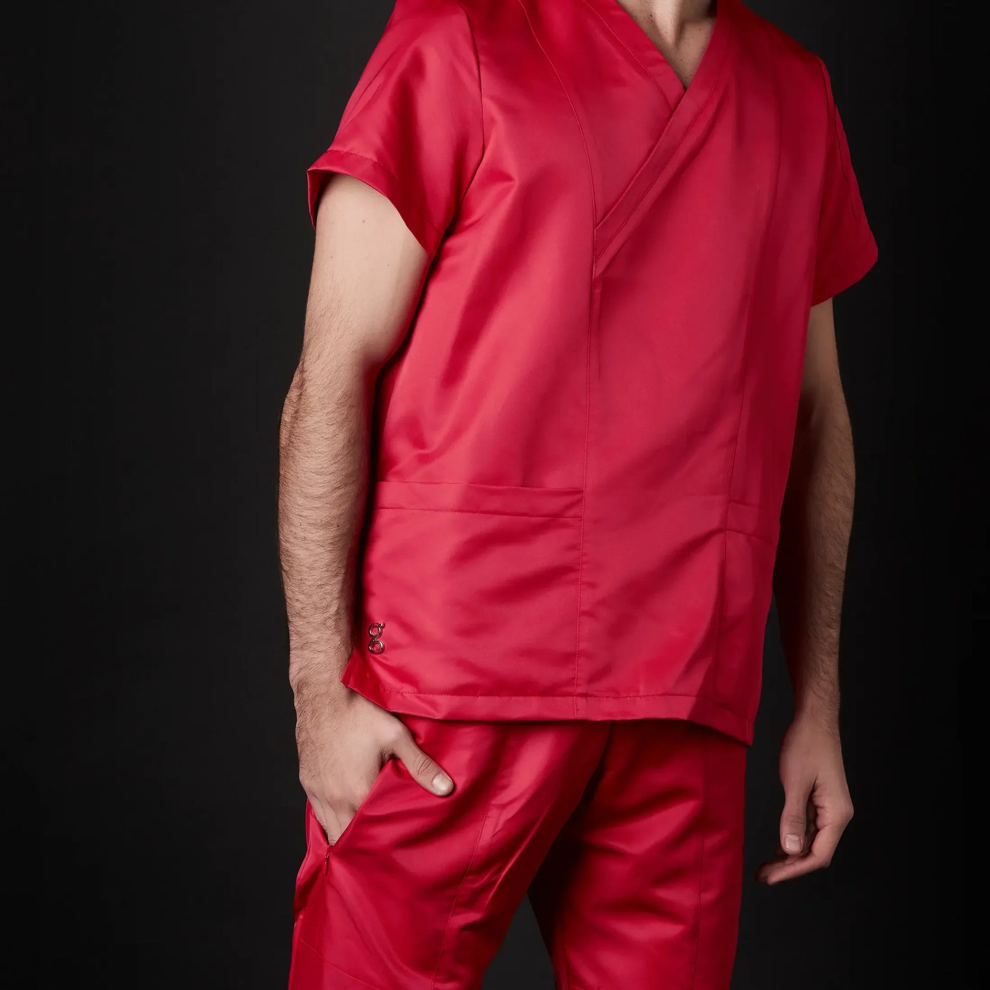 Médico o Doctor vistiendo una  color Oxford marca Gallantdale Uniformes Médicos y Quirúrgicos